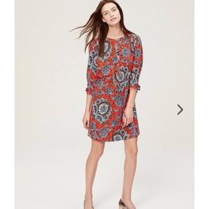Loft Queen Paisley Shirtdress Size XS